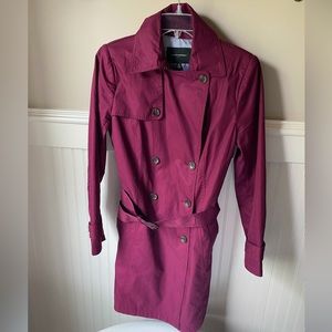 Banana Republic Cranberry Trench Coat, Medium